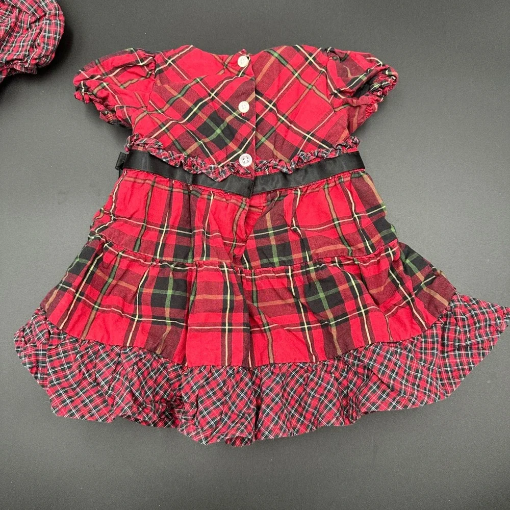 American Living Baby Girls Dress &‎ Bloomer Set Plaid 6M 